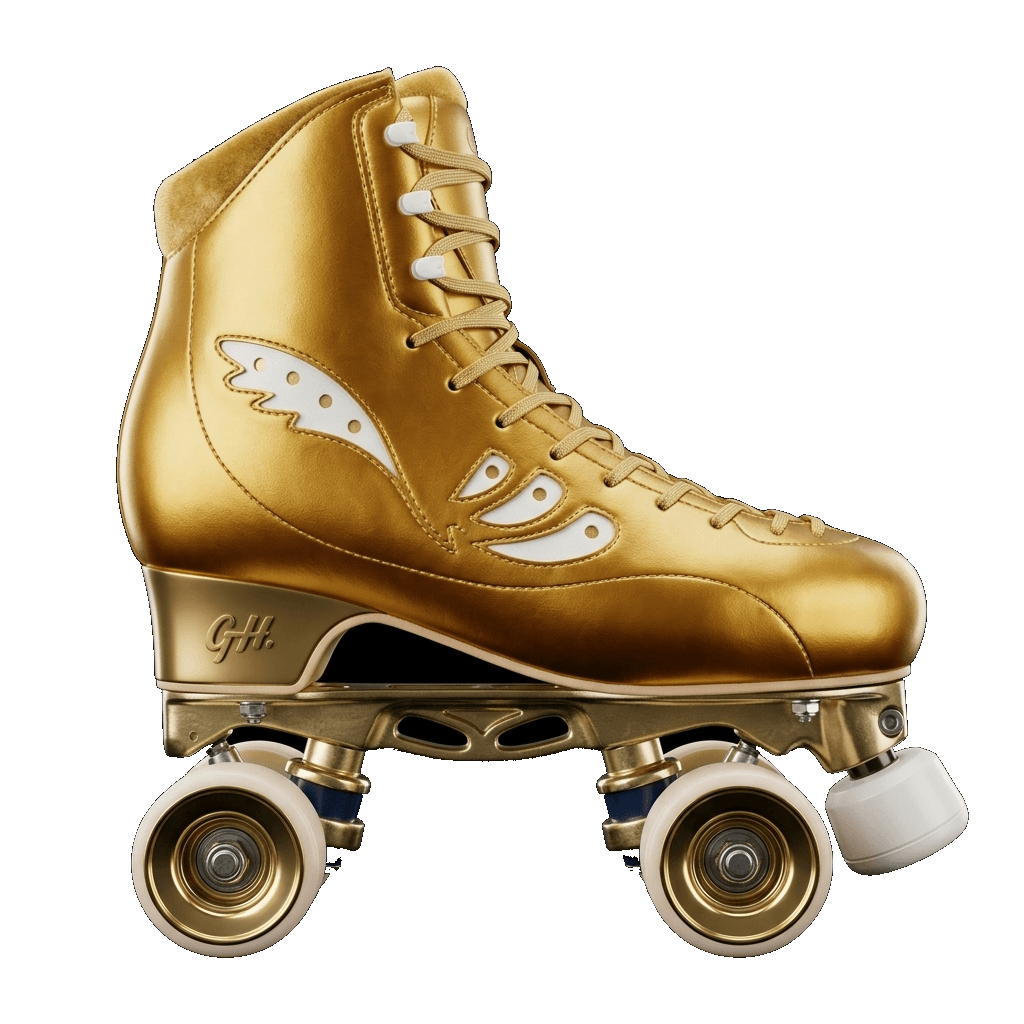 Golden Roller Skate Boot